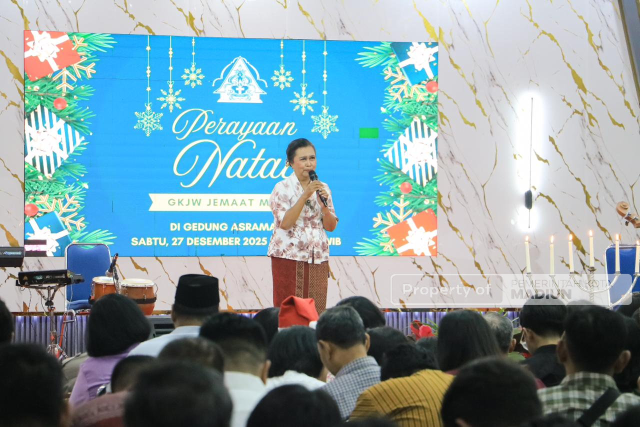 Hadiri Perayaan Natal, Wali Kota: Doa Jemaat GKJW Bawa Kota Madiun Semakin Maju Mendunia