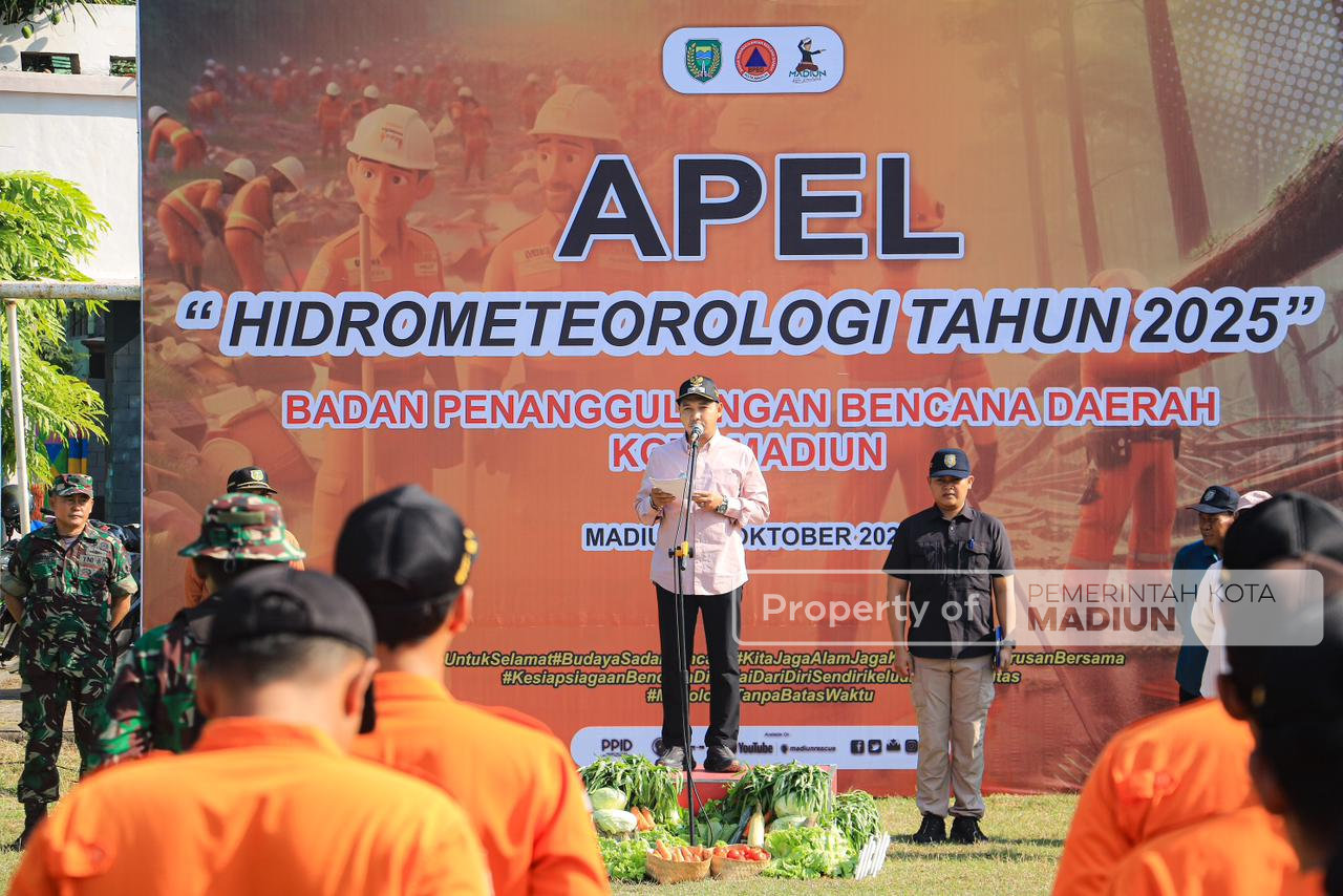 Apel Kesiapsiagaan Bencana, Pemkot Madiun Tegaskan Sinergi Hadapi Risiko Hidrometeorologi