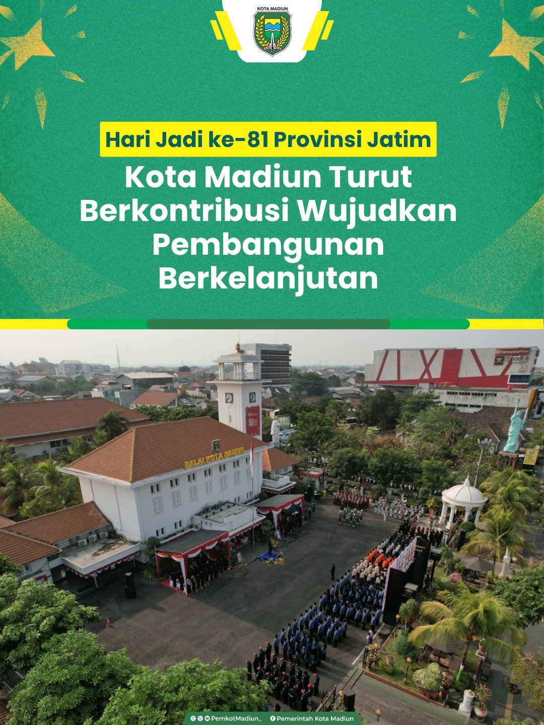Pemerintah Kota Madiun siap bersinergi menyukseskan sembilan program Nawa Bhakti Satya dalam pembangunan Jawa Timur. Kom...