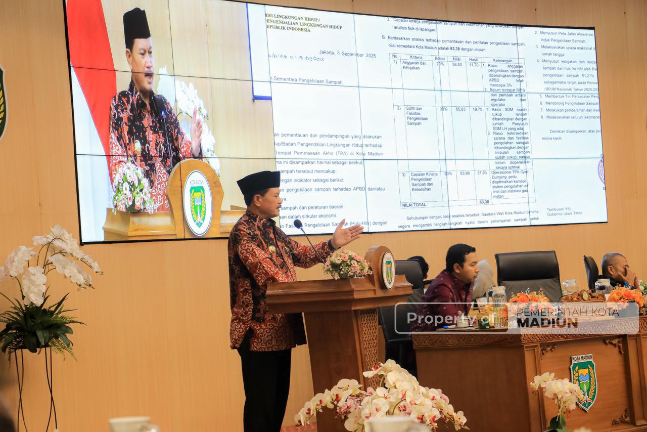 Pembahasan Raperda APBD 2026, Wali Kota Madiun Jawab PU Fraksi DPRD